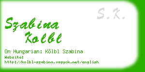 szabina kolbl business card